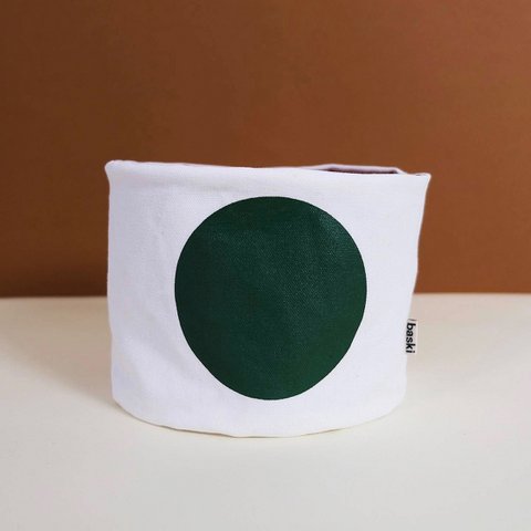 Plant Basket - Planter - Bio Cotton - Dot Leaf Green