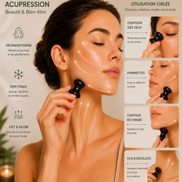 Champi Gua Sha – Black Serpentine – Relaxing Facial Massage – Repair, Soothing – Natural Stone – Gift Idea