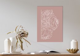 Plakat Różowa Piwonia Róż