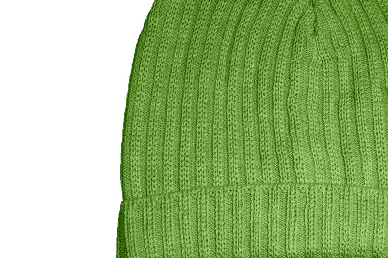 Bonnet en laine et acrylique vert