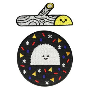 Treeson geborduurde patch set (geel en zwart) van Bubi Au Yeung