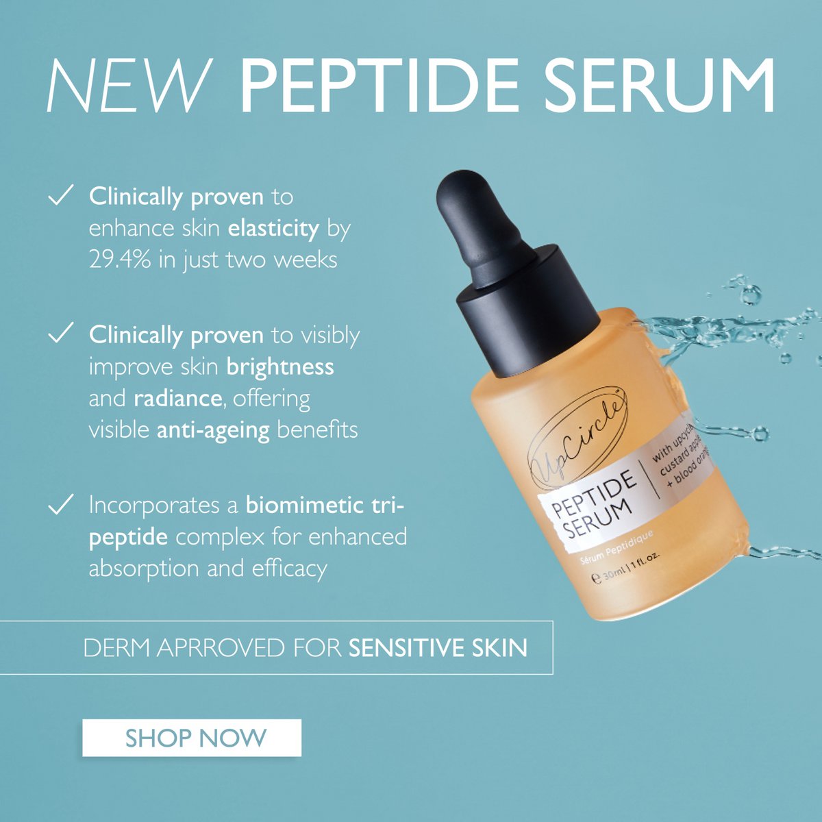 Anti-aging collageenversterkend hervulbaar peptide-gezichtsserum - Reisformaat