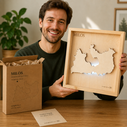 MILOS - 3D Wooden Island LIGHT MAP (LED)
