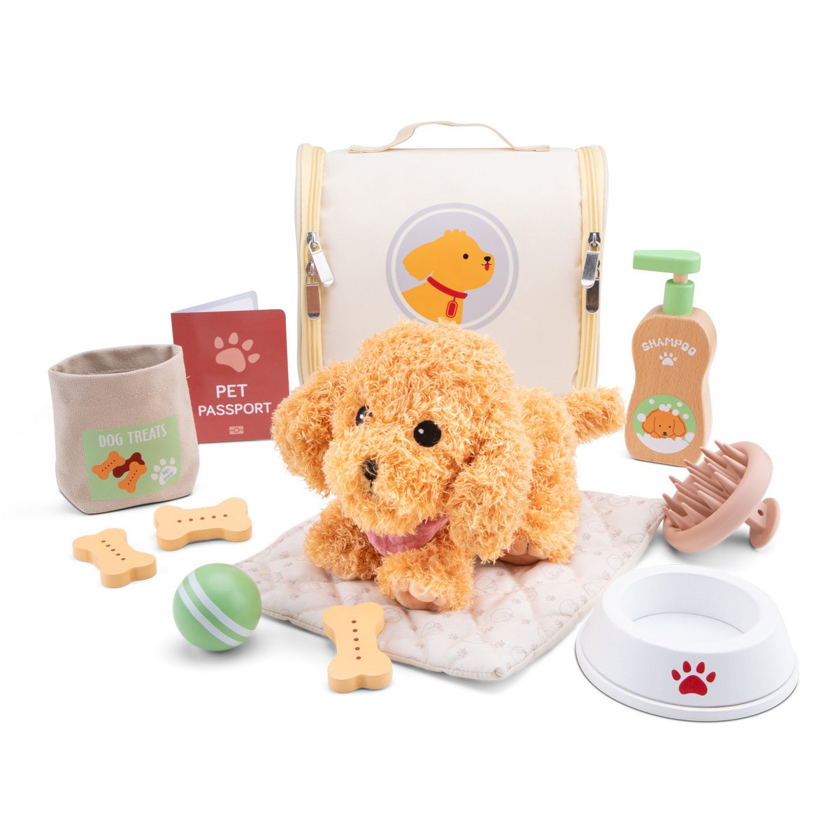 Speelgoed Knuffelverzorgingsset met Knuffel Hond