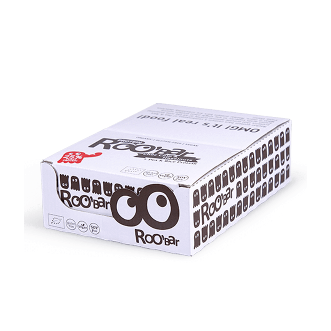 Protein Choc Chip & Hazelnuts Bar, organic, Roobar, 40g