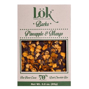 Dunkle Schokoladenbar mit Mango und Ananas | 70% Kakao | 85G