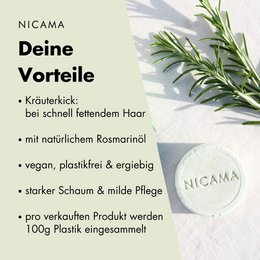 NICAMA - Festes Shampoo - Rosmarin