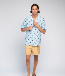 Chemise en lin Bleu Glace - Agnė Kišonaitė (Unisexe)