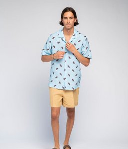 Leinenhemd Eisblau - Agnė Kišonaitė (Unisex)