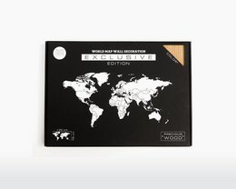 Mappa del mondo in legno - Fai da te - 3 tipi di legno