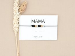Morse code armband Mama (zilver,rosé goud,goud)