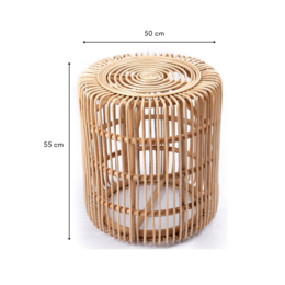 Rotan Bijzettafel | Bijzettafel | Banktafel ALAMAYA