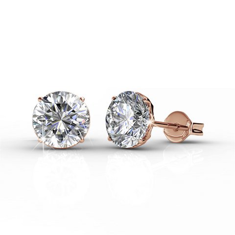Kristine Ohrringe – Roségold und Kristall
