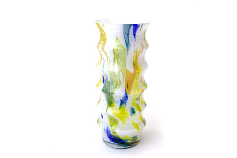 Vase Ribbel "Monet Collection" - medium - højde 30 cm - glas