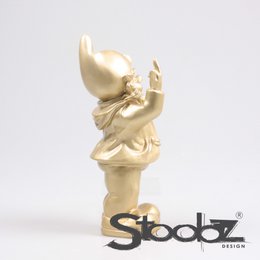 Stoobz Design Kabouter F*ck You Goud | 16x12x32 cm