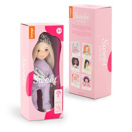 Soft toy, Sweet Sisters - Mia in a Purple Tracksuit + bonus accessories set (35cm)