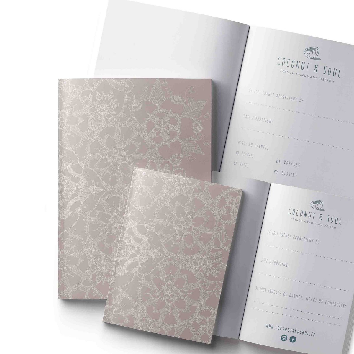 Duo Notebook mandala bohémien