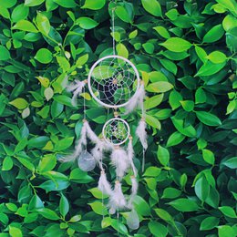 Window decoration dream catcher white 12cm