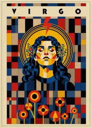 Stjernetegn Print - Bauhaus Style