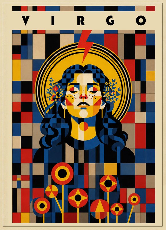 Stjernetegn Print - Bauhaus Style
