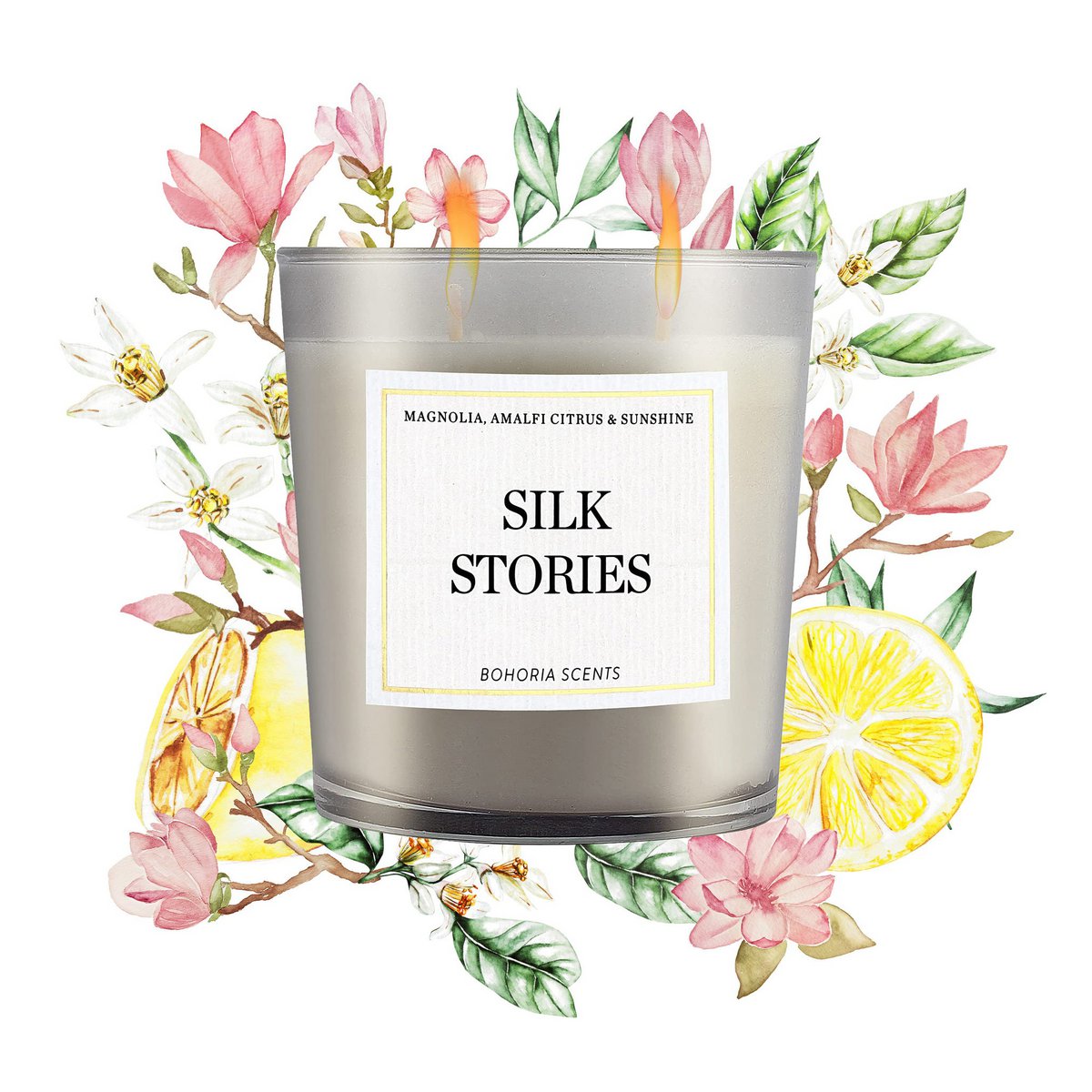 Silk Stories geurkaars 230g - cederhout & sandelhout, 50u