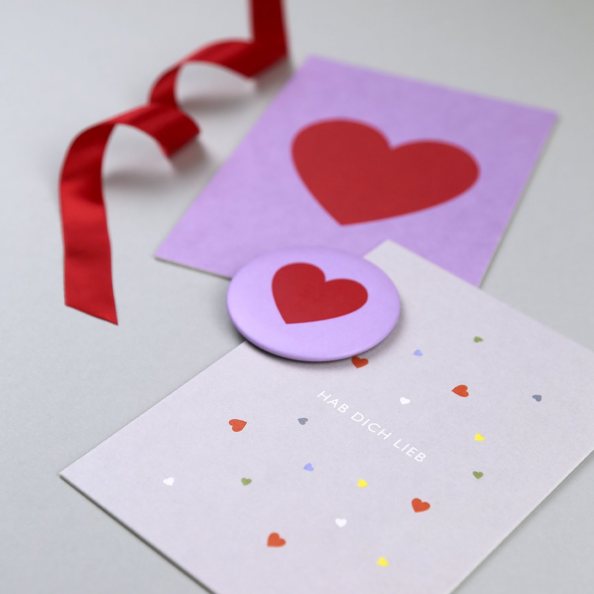 Postkarte Holzschliff Leni Herz
