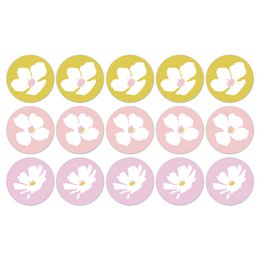 Friske blomster '25 gaveklistermærker på rulle - 500 stk