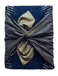 Carédeau 100% coton Design Français Emballage cadeau réutilisable taille L (85x85cm) : Oeufs d'Or