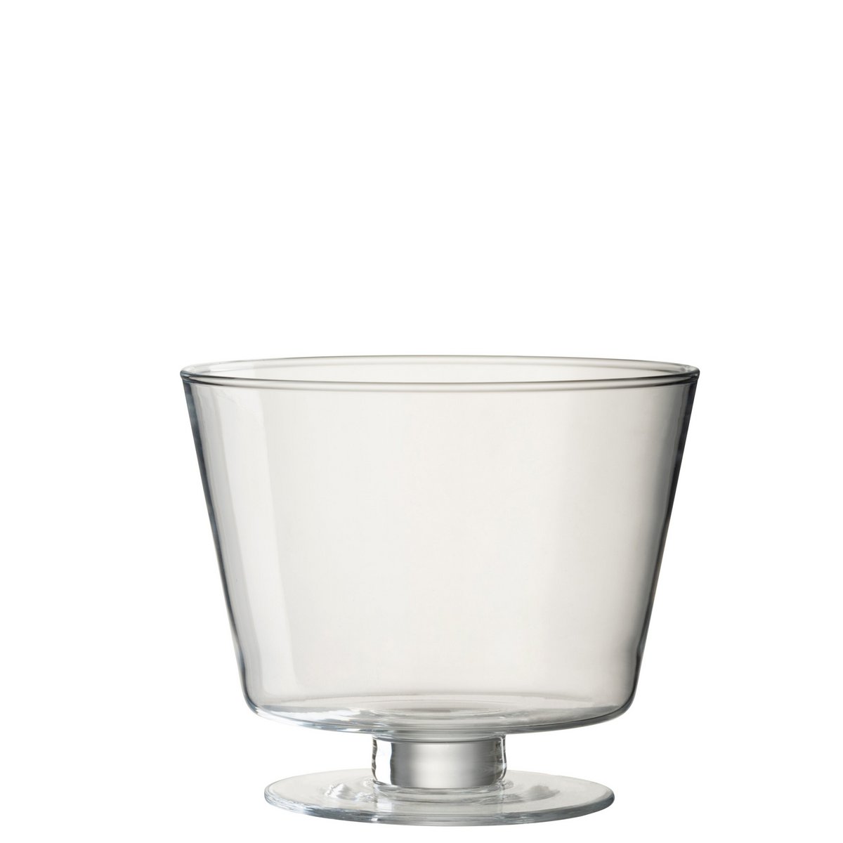 J-Line vaas Olivia - glas - transparant - Ø 19 cm