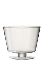 J-Line vaas Olivia - glas - transparant - Ø 19 cm