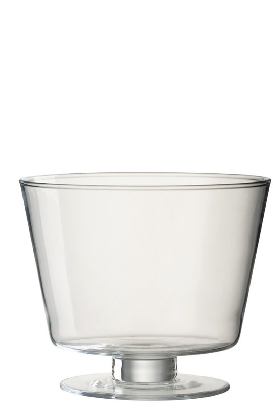 J-Line vaas Olivia - glas - transparant - Ø 19 cm