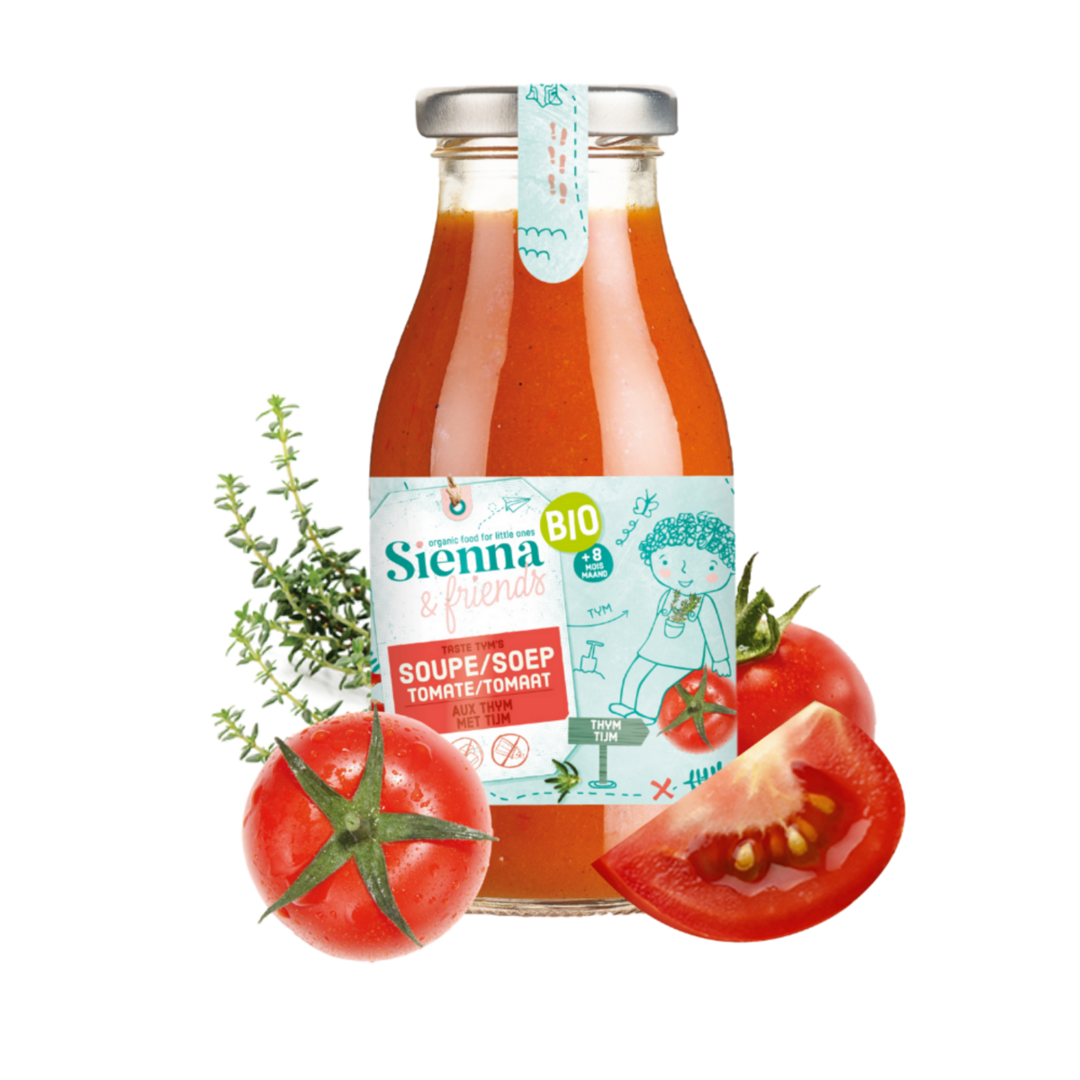 BIO-TOMATENSUPPE – OHNE SALZZUSATZ – 100 % VEGAN – AB 8 MONATEN – 260 ml