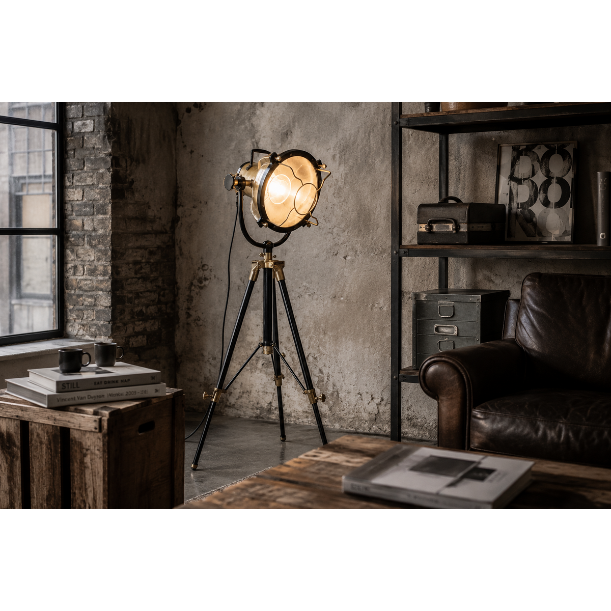 Industrial metal projector lamp H158x60