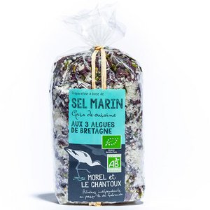 PGI Guérande salt with 3 organic seaweed from Brittany - 250 g bag