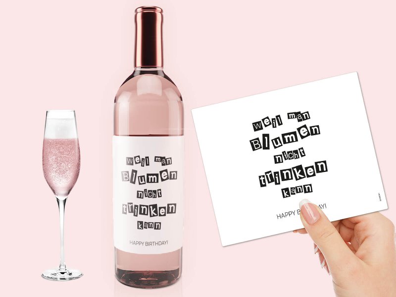 Étiquette "Parce que vous ne pouvez pas boire de fleurs"