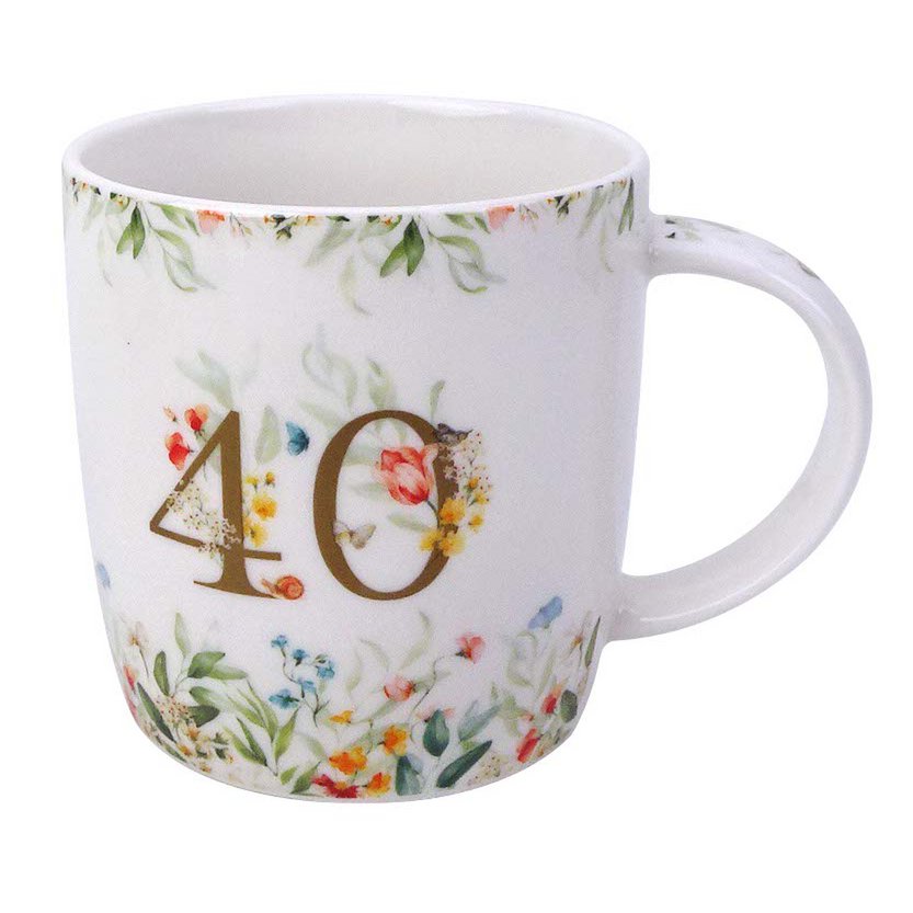 DUO Occasional Mug 400ml, Birthday “40”, in a giftbox with a ribbon