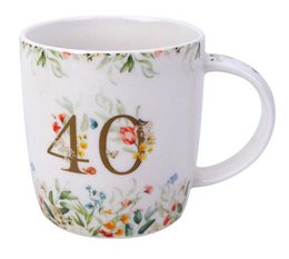 DUO Occasional Mug 400ml, Birthday “40”, in a giftbox with a ribbon