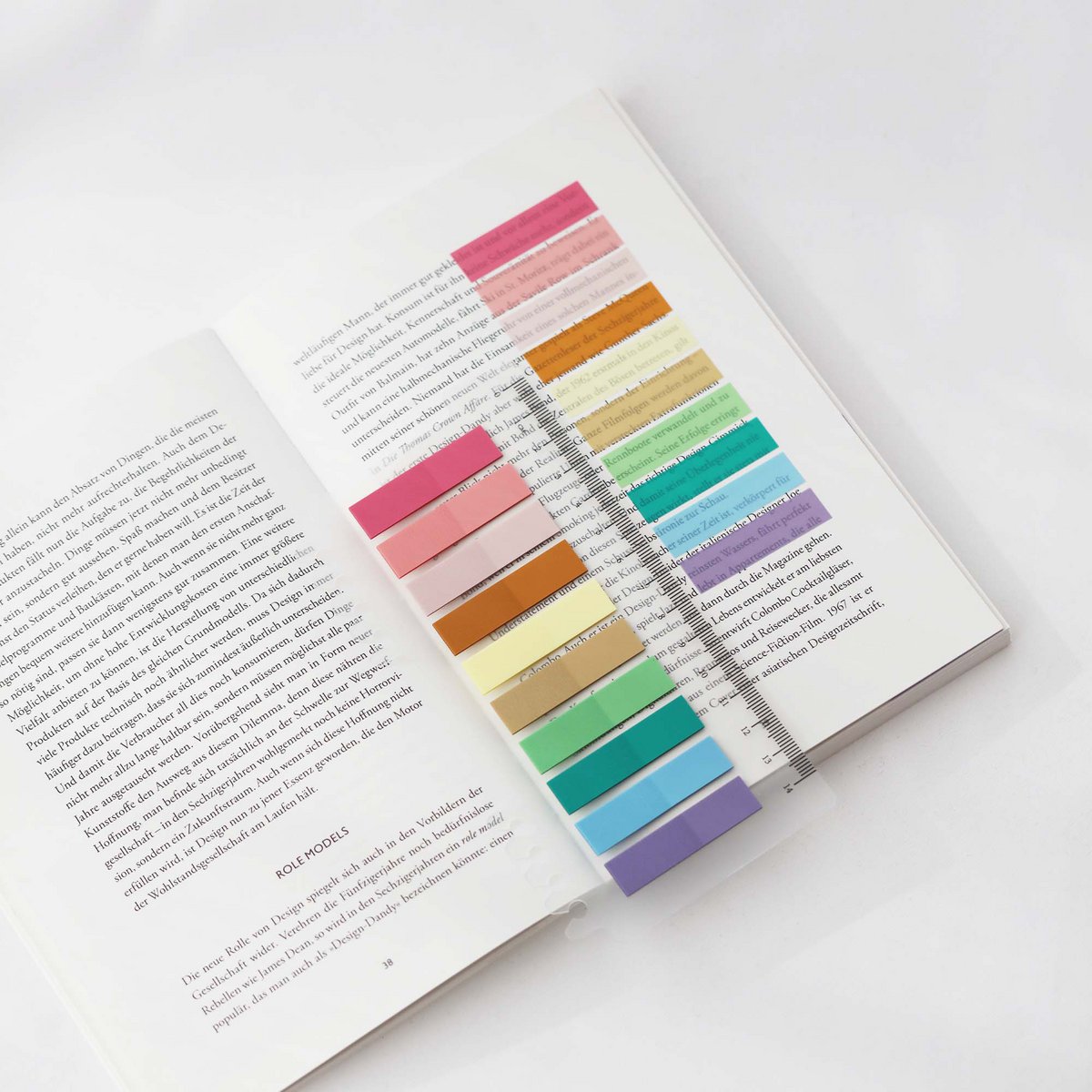 Prism Garden | Transparent Sticky Notes by Ordinate | Aesthetic Book Annotation Tabs | Minimal Desk Productivity Tool for Calm & Creative Workspaces
