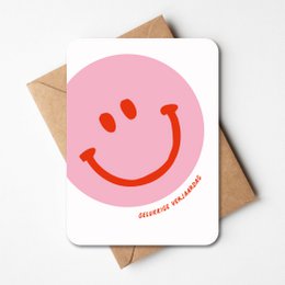 Verjaardagskaart | Smiley roze