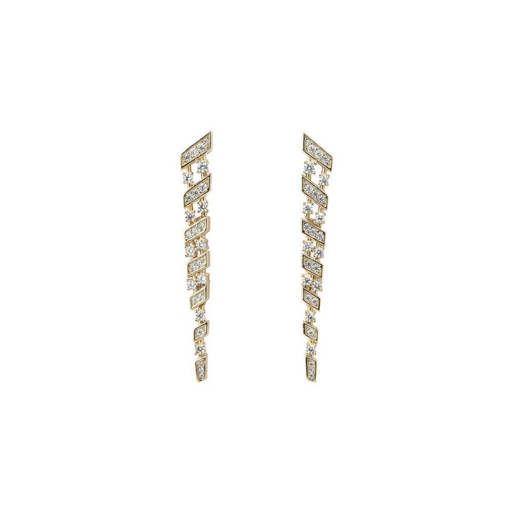 Fifth Avenue Long Drop Earring - Gold