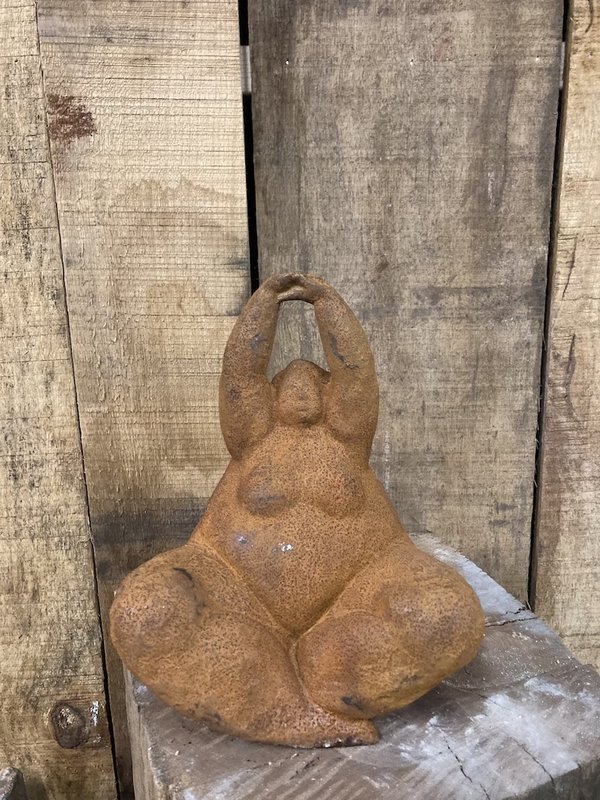 Frau aus Gusseisen in Yoga-Pose, 19x14x23cm, 3kg