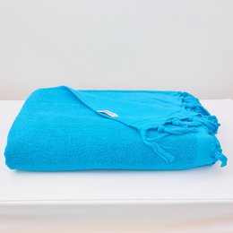 Hammam handdoek Terry Doek - Turquoise Blue - 90x206cm