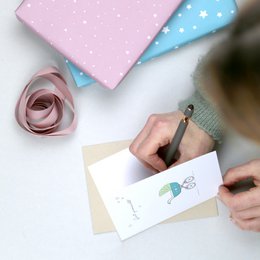 Geburtskarte Kinderwagen Ute