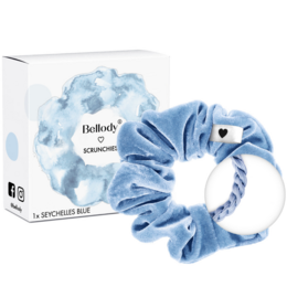 Samt-Scrunchie Hellblau - Bellody® (1 Stück - Seychelles Blue)