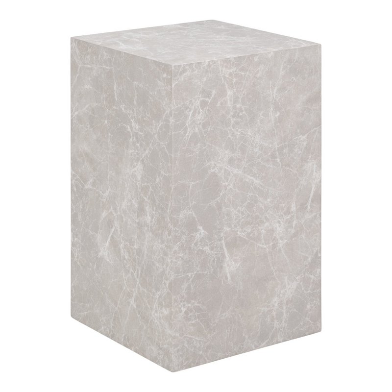 Prager Beistelltisch – Marmor, Holz, 30 x 30 x 50 cm