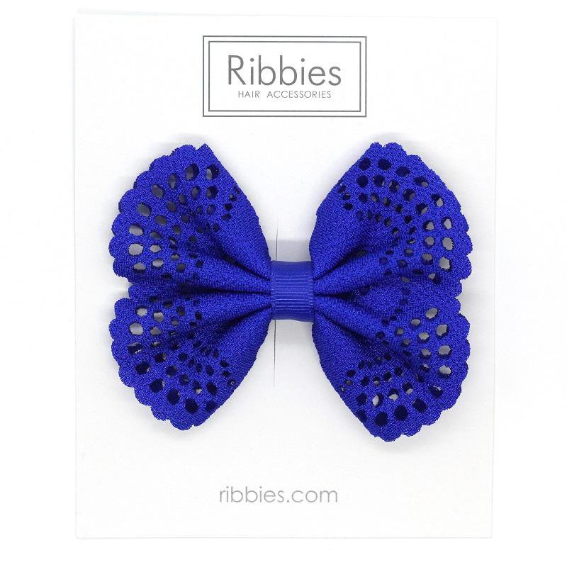 Eyelet Bow Electric Blue