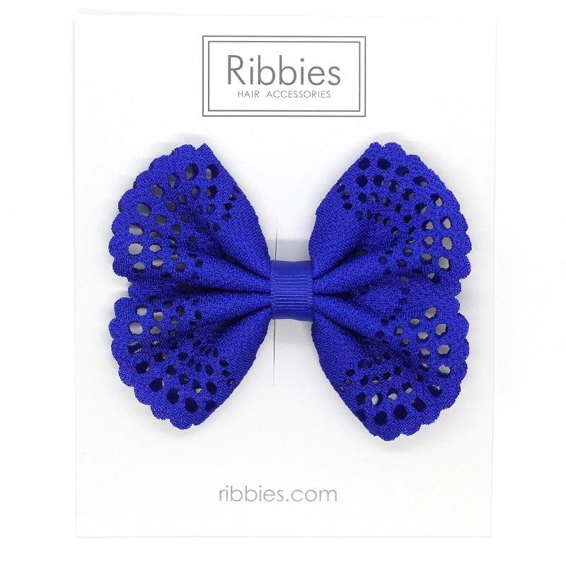 Eyelet Bow Electric Blue