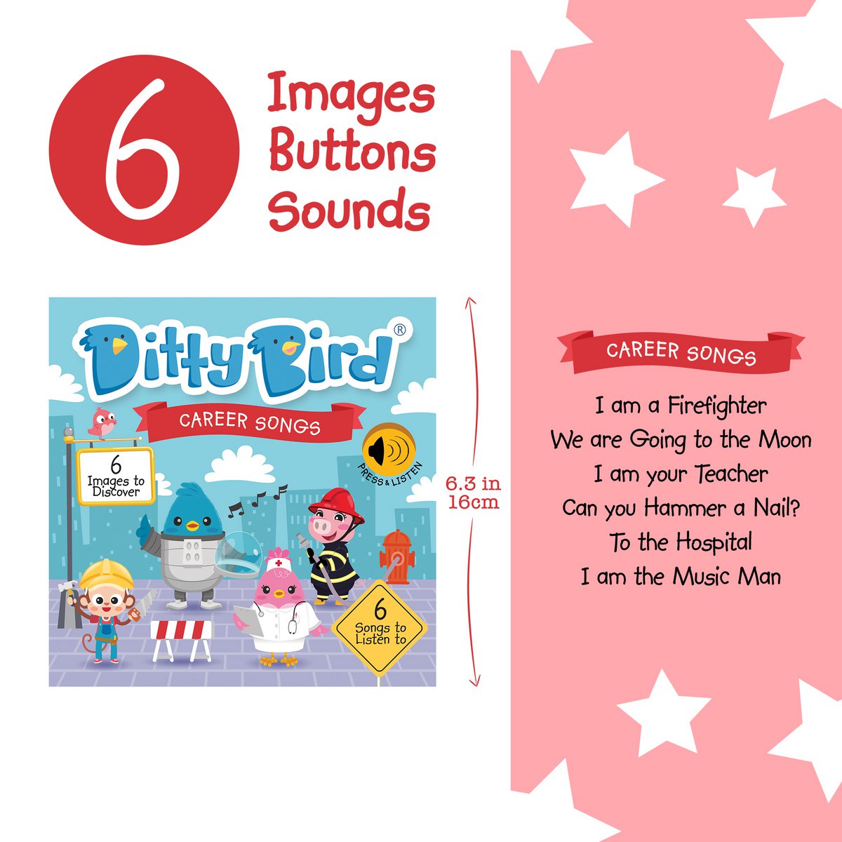 Ditty Bird Baby Sound Book: Canciones profesionales