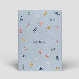 Ansichtkaart - Verjaardag - Wimpels - Nr. 80
