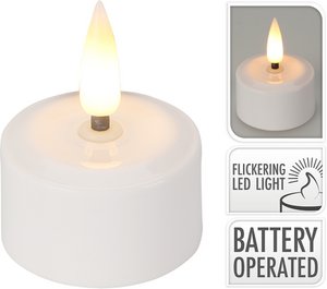 Tealight refill set LED 4 pieces excl. charger